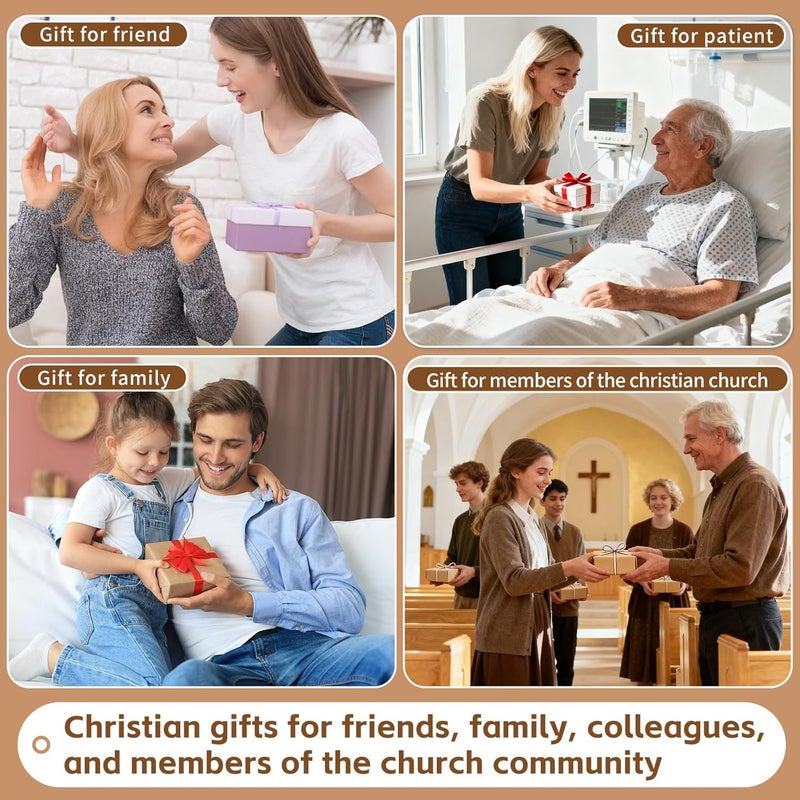 OOTDSE Wooden Cross Fidget for People with Anxiety Relief Handheld Small Pocket Cross Prayers Encouragement Christian Religious Gift for Adults/Teens/Elderly on Christmas/Easter,etc(20 Pcs) - Image 4